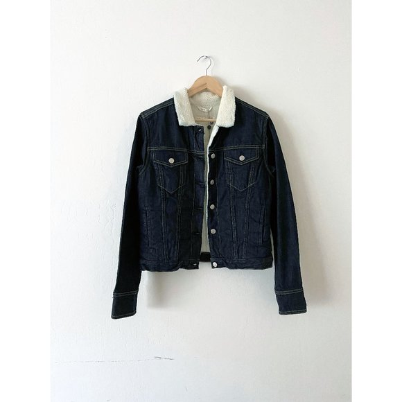 Rag & Bone Denim Sherpa-Lined Jacket, Womens M